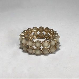 Taupe Cone Statement Stretch Bracelet